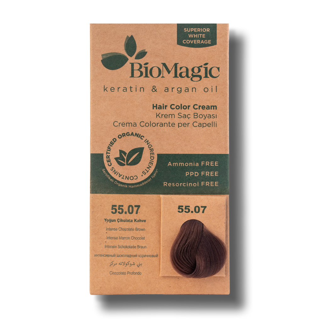 Vopsea De Par Fara Amoniac BioMagic  55.07 Intense Chocolate Brown